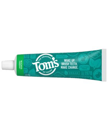 Tom's of Maine Natural Wicked Fresh Fluoride Toothpaste Cool Peppermint 4.70 oz (Pack of 4) - Buy Now for Fresh Breath! - Buy Online on GoSupps.com