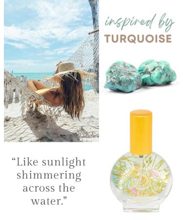 Turquoise Organic Mini Perfume Spray by Sage- 1/2 oz Vegan & Cruelty-Free Marine Scent Waterflower Musk Blue Chamomile Grapefruit - Buy Online on GoSupps.com