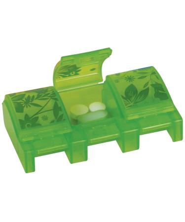 Ezy Dose 3-Compartment Soft Touch Daily Pill Organizer and Planner Display (Pack of 12) On-the-Go Medication and Vitamin Storage