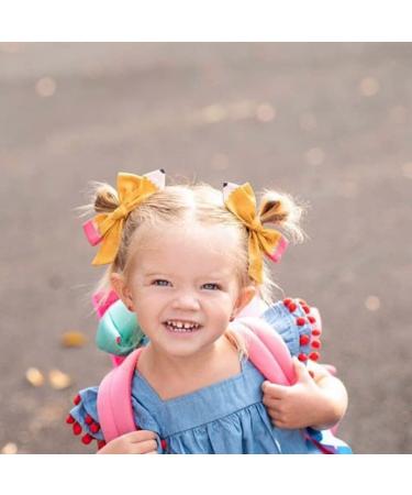 Pencil Hair Clips Yellow School Bow Hairpin - Set of 2 Small Bow Hairclips - Buy Online on GoSupps.com