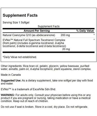 Swanson CoQ10 with Tocotrienols 200 mg - 60 Softgels (2 Pack) | Premium Heart Health Supplement - Buy Internationally - Buy Online on GoSupps.com
