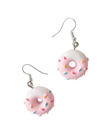 FEYLIE Women Earrings 1 Pair for Creative Cute Mini Donut Cake Earrings Minimalism Cartoon Design Fema