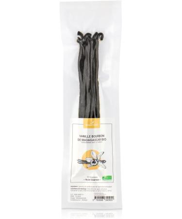Organic Bourbon Vanilla Pods from Madagascar - Gourmet Black Quality - 10 pods - Buy Online on GoSupps.com