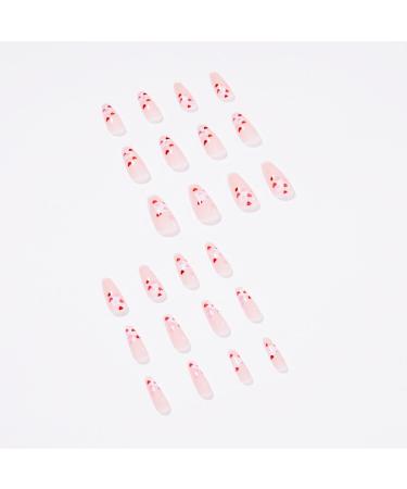Justotry 24 Pcs Valentine's Day Press on Nails - Long Red Heart & Pink Ballerina Fake Nails for Women - Acrylic Coffin False Nails with Glue - Nail Art Designs included - Buy Online on GoSupps.com
