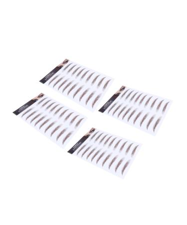 Mipcase 4pcs Eyebrow Stickers Waterproof Makeup Eyebrows Makeup Tools Water Transfer Eyebrow Sticker Mold 3d
