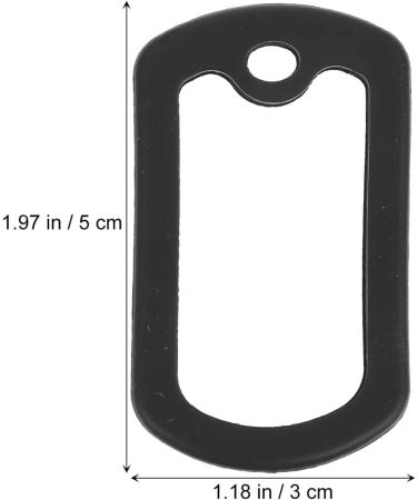 12Pcs Military Dog Tag Silicone Rubber ID Tags - Black Rectangular Covers for Pets - Buy Online on GoSupps.com