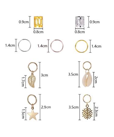 Sweeeoni 300-Piece Hair Clip Set | Dreadlocks & Braids Jewelry - Gold & Silver Accessories - Buy Online on GoSupps.com