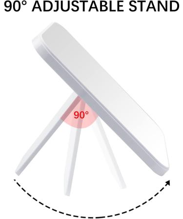 Ymemok 8-Inch Portable Desktop Makeup Mirror with Stand - White - Buy Online on GoSupps.com