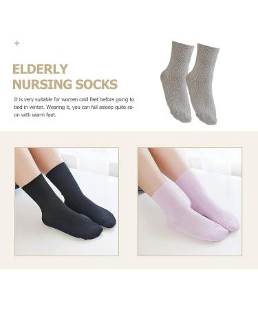 Healifty Women's Diabetic Cotton Nursing Socks 5 Pairs - Warm and Comfortable Foot Socks for Patients, Elderly, Pregnant Women, and Men - Buy Online on GoSupps.com