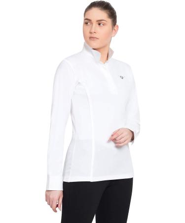 TuffRider Women's Kirby Kwik Dry Long Sleeve Show Shirt - Medium White/White - Buy Online on GoSupps.com