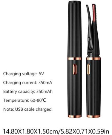 FRCOLOR Heated Eyelash Curlers Mini USB Eye Lash Electric Eyelash Curlers Rechargeable Lash Curler with Eyelash Comb for Makeup Natural Curling Eye Lashes - Buy Online on GoSupps.com