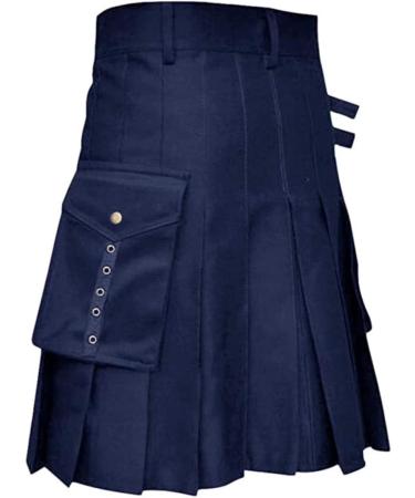 Men's Scottish Kilt - Classic Goth Utility Rock with Pockets | Modern Fashion Culottes in Split Color - Stylish Scottish Style for Every Occasion - Buy Online on GoSupps.com