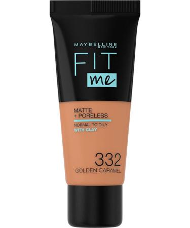 Maybelline Fit Me Matte & Poreless Foundation 332 Golden 3ml 332 Golden 30 ml (Pack of 1)
