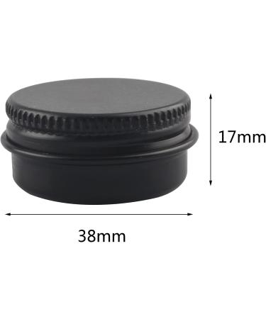 Zeoabsy 48-Piece 10ml Matt Black Aluminum Tins - Empty Round Dosing Containers with Screw Covers Ideal for Cosmetics & Candle Making - Includes 12 Spatulas - Buy Online on GoSupps.com