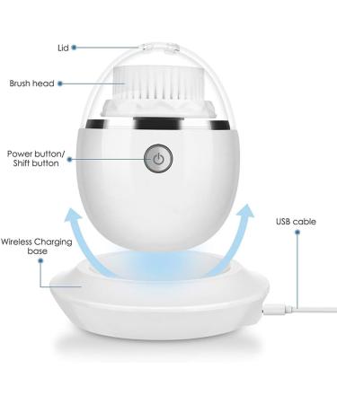 Overclocking Vibration New Sonic Vibrating Facial Cleansing Brush 3 Brush Heads with 3 Modes Waterproof Smart Timer Wireless Charging for Face Cleaning - Buy Online on GoSupps.com