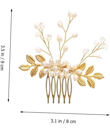 DOITOOL Hair Accessories Comb Pearl Hair Ties Hair Decorations Headdress Rhinestone Barrettes Rhinestone Hair Clip Wedding Decoration Pearl Beaded Headband Manual Bride Hair Comb - Buy Online on GoSupps.com