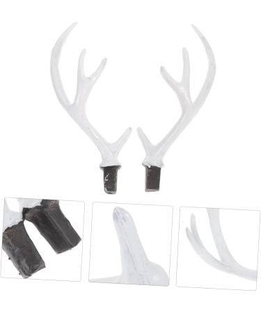 Abaodam 2 Pairs Christmas Flocked Antlers Reindeer Headwear Hair Clasp Material Reindeer Antler Headband Elk Decor Hair Clip Headwear Accessories Artificial Props White Flocking - Buy Online on GoSupps.com
