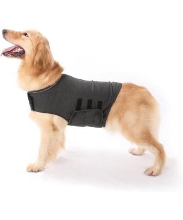 Anti-Fear Dog Jacket - Stress Reduction Shirt for Dogs | Warm Calm Wrap | Dark Gray M - Buy Online on GoSupps.com