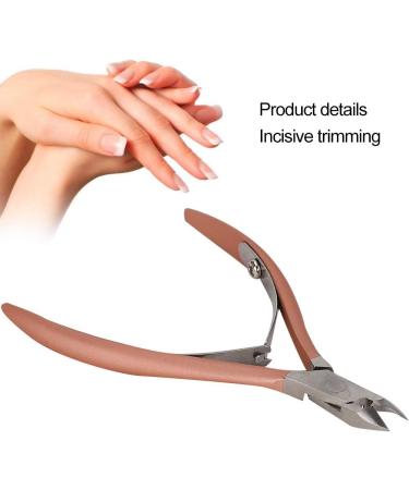Anti-Slip Handle Nail Trimmer Dead Skin Scissors Easy To Trim Materials Manicure Store for Home(Rose gold) - Buy Online on GoSupps.com