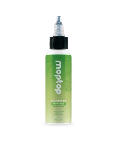 MopTop Hemp Seed Oil for Hair Scalp Treatment Soothes & Moisturizes Natural Ingredients Scalp Serum 2fl oz. (60mL) Light Citrus Scent
