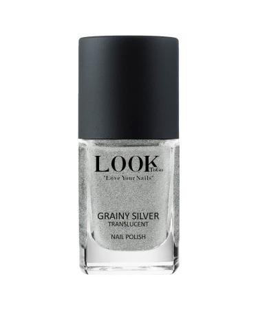 Look To Go vegan nail polish GRAINY SILVER 21-free & PETA approved Made in Germany 12ml