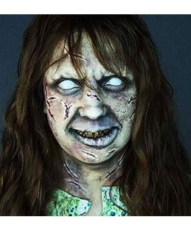 FUNZERA Dead Zombie Halloween Contact Lenses - White Non-Prescription Pack of 2 for Cosplay & Carnival - Buy Online on GoSupps.com