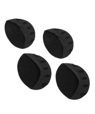 Foot Cushion Pointe Shoe Toe Pads 2 Pairs High Heeled Shoes Breathable Forefoot Pad Stress Pain Relief Forefoot Patch (Black)