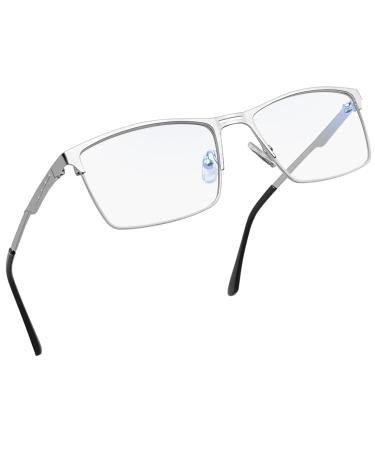 Joopin blue light filter glasses Men Blaufilter Glasses Women and glasses without strength men gaming glasses computer glasses with blue light filter Blue Light Glasses Metal Silver - Buy Online on GoSupps.com