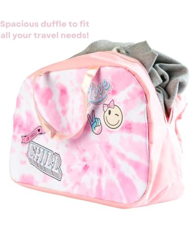Pink Tie Dye Girls Duffle Bag | 18 x 7 x 12 inches | Ideal for Dance, Travel, Sports, Gymnastics - Buy Online on GoSupps.com