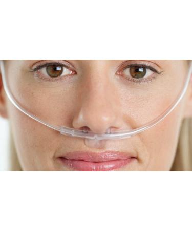 Adult nasal cannula with curved prongs and 1.8m tubing from the oxygen store NHS clear soft-touch tube accessories home adult transparent plastic household for patient elderly health care - Buy Online on GoSupps.com
