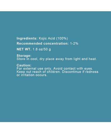 Pure Kojic Acid Powder (50g) for Skin Whitening, Even Skin Tone, Dark Spot Reduction - DIY Soaps, Creams, Serums - Buy Online on GoSupps.com