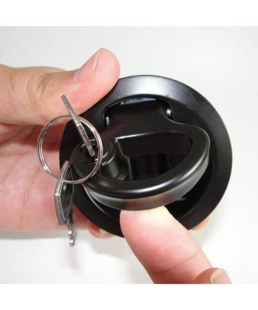 Boat Latches Flush Pull Slam Lock with Keyed Lock - Silver/Black (2pcs/4pcs) - Buy Online on GoSupps.com