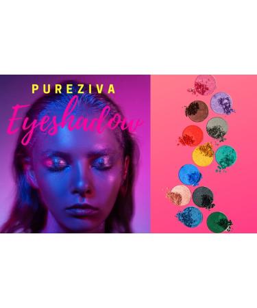 Pure Ziva Golden Coral Pink Peach Shimmer Bronze Vegan Eyeshadow - Talc & Paraben Free, Cruelty-Free - Buy Online on GoSupps.com