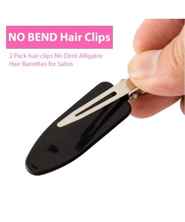 8 Pcs No Bend Hair Clips - Duck Bill Styling Clips for Salon Hairstyles - Black, White, Pink - Buy Online on GoSupps.com