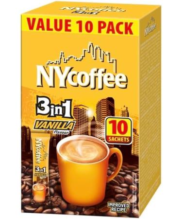 NY Coffee 3 in 1 50 Sachets 5 Flavours Classic Salted Caramel Irish Vanilla 2 in 1 5 Boxes x 10 Sachets - Flavoured Coffee Sticks Ideal For Home or Work Salted Caramel Vanilla Irish Classic 2.8 g (Pack of 5) - Buy Online on GoSupps.com