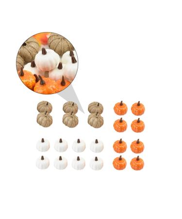 Ciieeo 22pcs Artificial Autumn White Pumpkin Decor Pumpkin Props Mini Artificial Pumpkins Faux Vegetables Fake Pumpkin Model Home D cor Supplies Household Foam