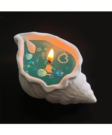 Marine-Themed Wax Melts - Starfish & Seashell Scented Candles (4 in 1 Baby Blue) | Shop Internationally - Buy Online on GoSupps.com