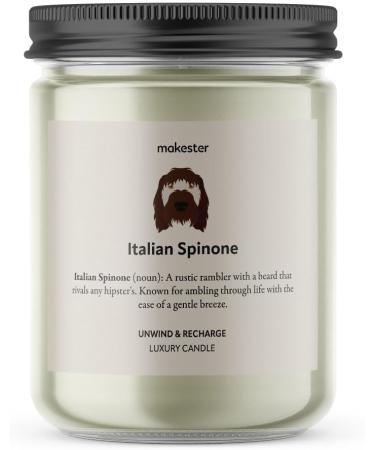 Italian Spinone Candle | 220g Soy Wax | Madagascan Vanilla Jasmine & Sugared Almond Scent | Dog Lover Gift | Makester Candles - Buy Online on GoSupps.com