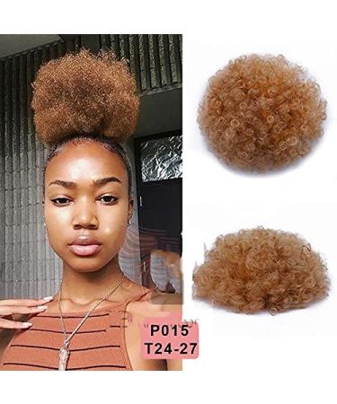 Buy Synthetic Puff Afro Short Kinky Curly Chignon Hair Bun | Drawstring Ponytail Hairpiece - P015-T24-27 - Buy Online on GoSupps.com
