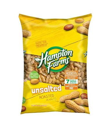 Hampton Farms Unsalted In-Shell Peanuts - 5 lbs. Bulk Pack | Healthy Snack - Buy Online on GoSupps.com