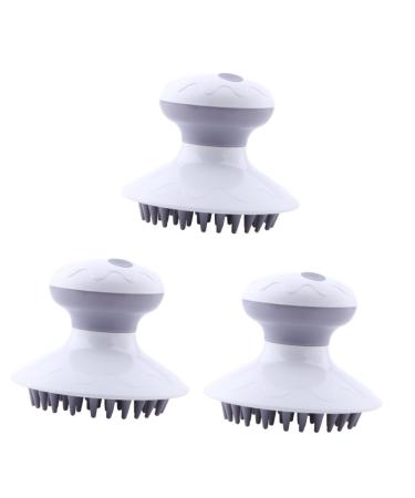 FOMIYES 3 STK electric shampoo-brush scalee brush to wash hair shampoo silicone shampoo brush for the scalp hair massage brush ABS material.