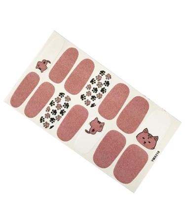 dijiusidy Nail Art Stickers Self-Adhesive Fingernail Decal with Strap Glue DIY Art Decor Full Cover Manicure Kits for Women Girls YMX218