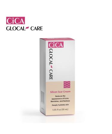 GlocalCare Cica Silicone Scar Cream | Reduce Burns Surgery Scars & Stretch Marks with Centella Asiatica Passioline & Bromelain - International Shipping Available - Buy Online on GoSupps.com