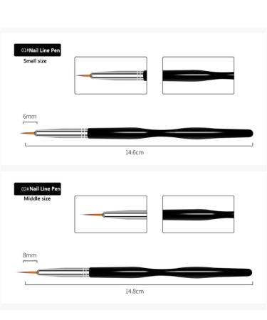 10pcs Nail Art Brush Set - Professional Manicure Tools for Gel Varnish & Dotting Designs - Black - Buy Online on GoSupps.com