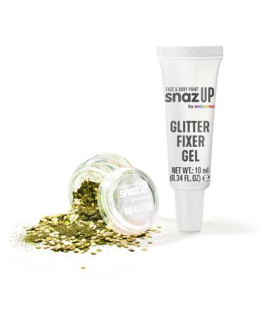 Snazaroo Bio Glitter Kit Face and Body Paint Biodegradable Gliter Gold Colour 5g + Fixer
