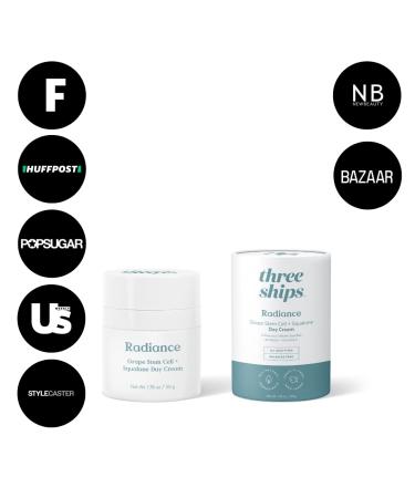 Three Ships Radiance Grape Stem Cell + Squalane Day Cream | Vegan Facial Moisturizer for All Skin Types | Hydrates & Balances Skin | 50g - Buy Online on GoSupps.com