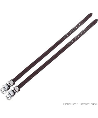 Buy PFIFF 102919 Patent Leather Spur Straps with Rhinestones - Brown Size 2 Children (40 cm x 1.3 cm) | International Shipping Available - Buy Online on GoSupps.com