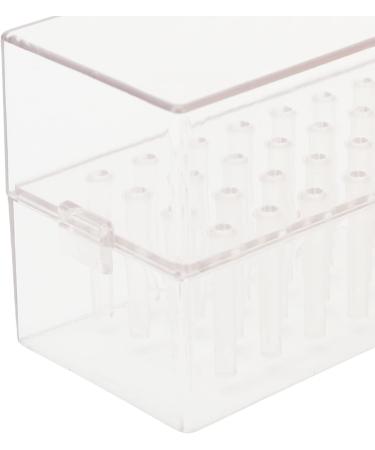 48 Holes Acrylic Nail Dill Bit Holder Organizer Drill Bits Stainless Steel Nail Art Tools Display Storage Box Transparent Nail Bit for Manicure Drill Bits - Buy Online on GoSupps.com