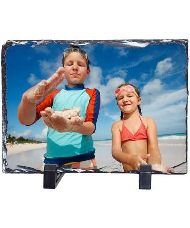 MR.R Sublimation Blanks 4x6 Rectangular Rock Slate Photo Plaque Picture Frame - Customized Novelty Gift for Wedding or Birthday (10x15cm) - Buy Online on GoSupps.com