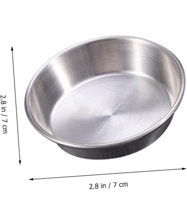 LIFKOME Vinegar Dish 4 Pcs Dish Round Ketchup Stainless Steel Metal Portion Cups 7X7X2CMx2pcs Silverx2pcs - Buy Online on GoSupps.com